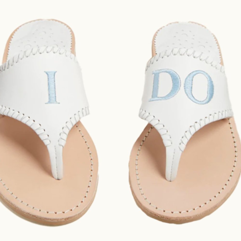 Jack Rogers: Embroidered "I DO" Sandal